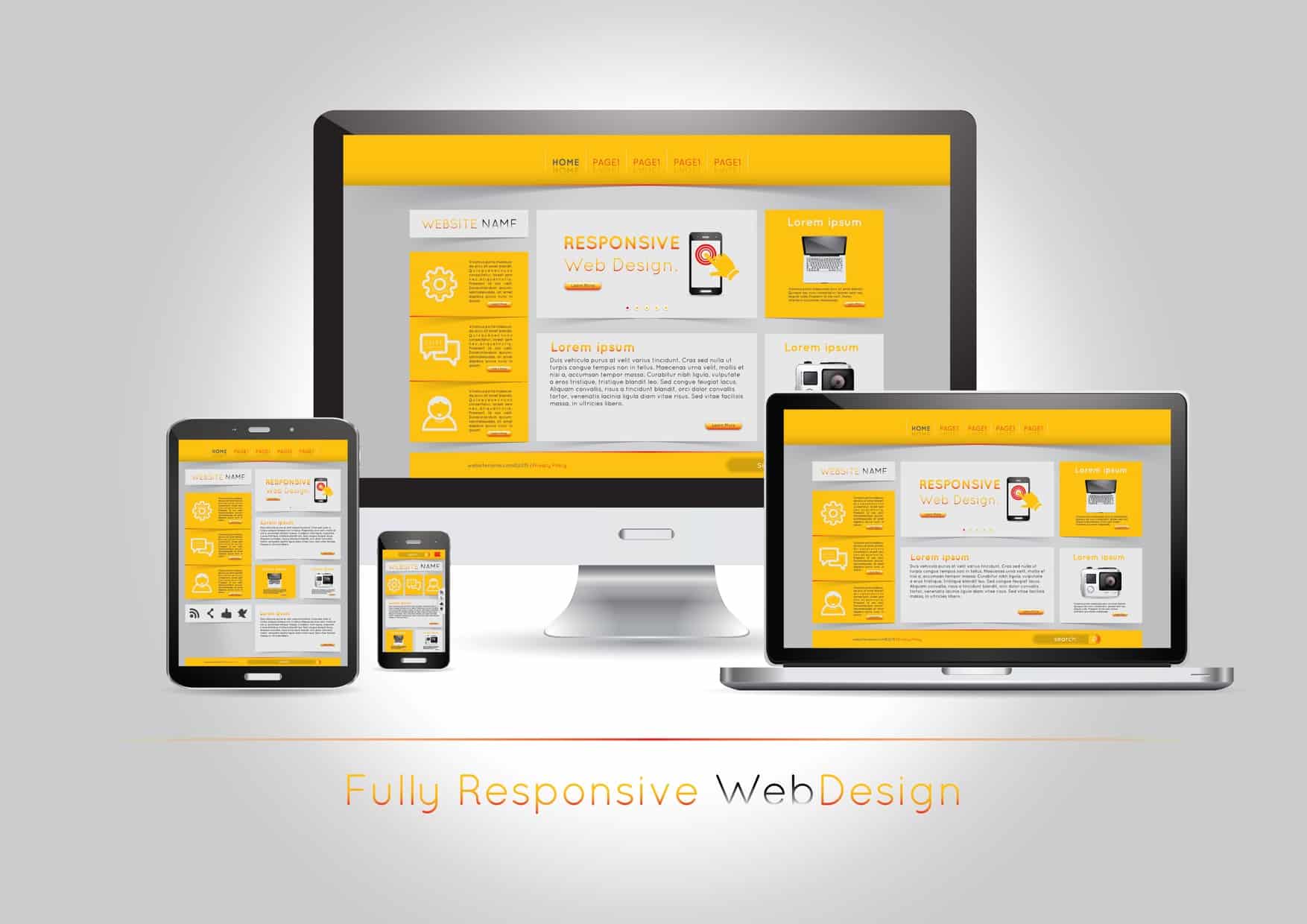 this picture shows a fully responsive website design
